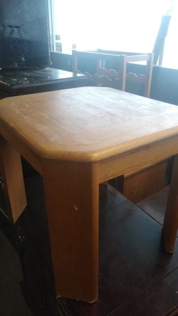 Solid wood end table