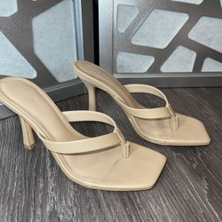 Beige Sandal Heels 
