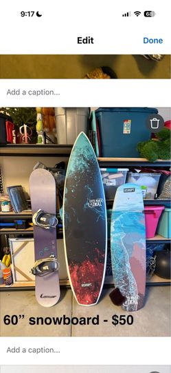 60” snowboard