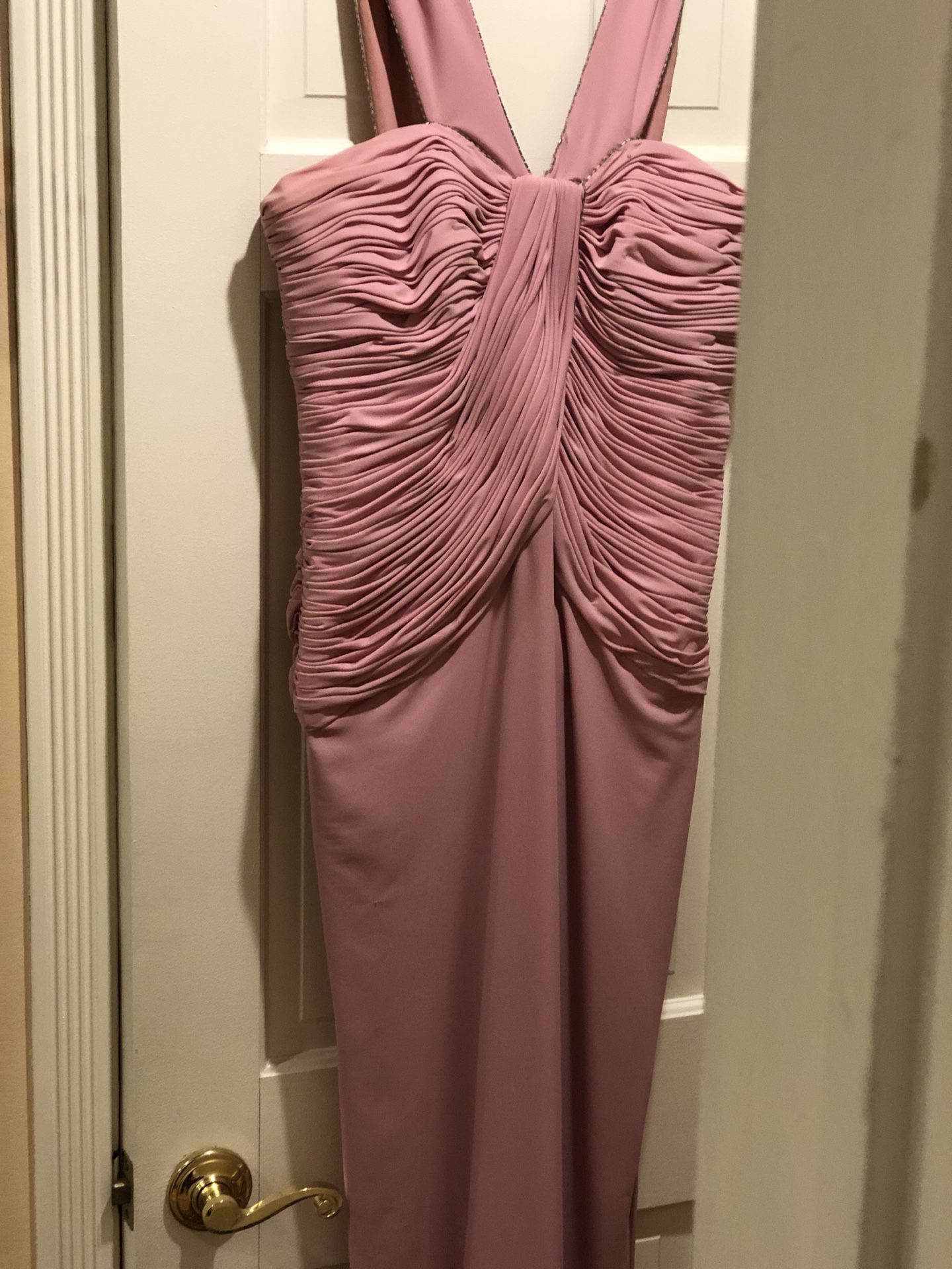 A Beautiful Long Dress For Your Prom Or Any Special Occasion Very Fitting And Slimming Size 10 Beautiful Color
