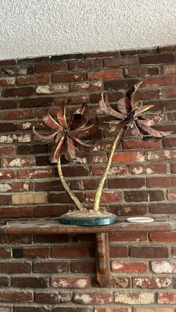 Antique Vintage metal Palm tree