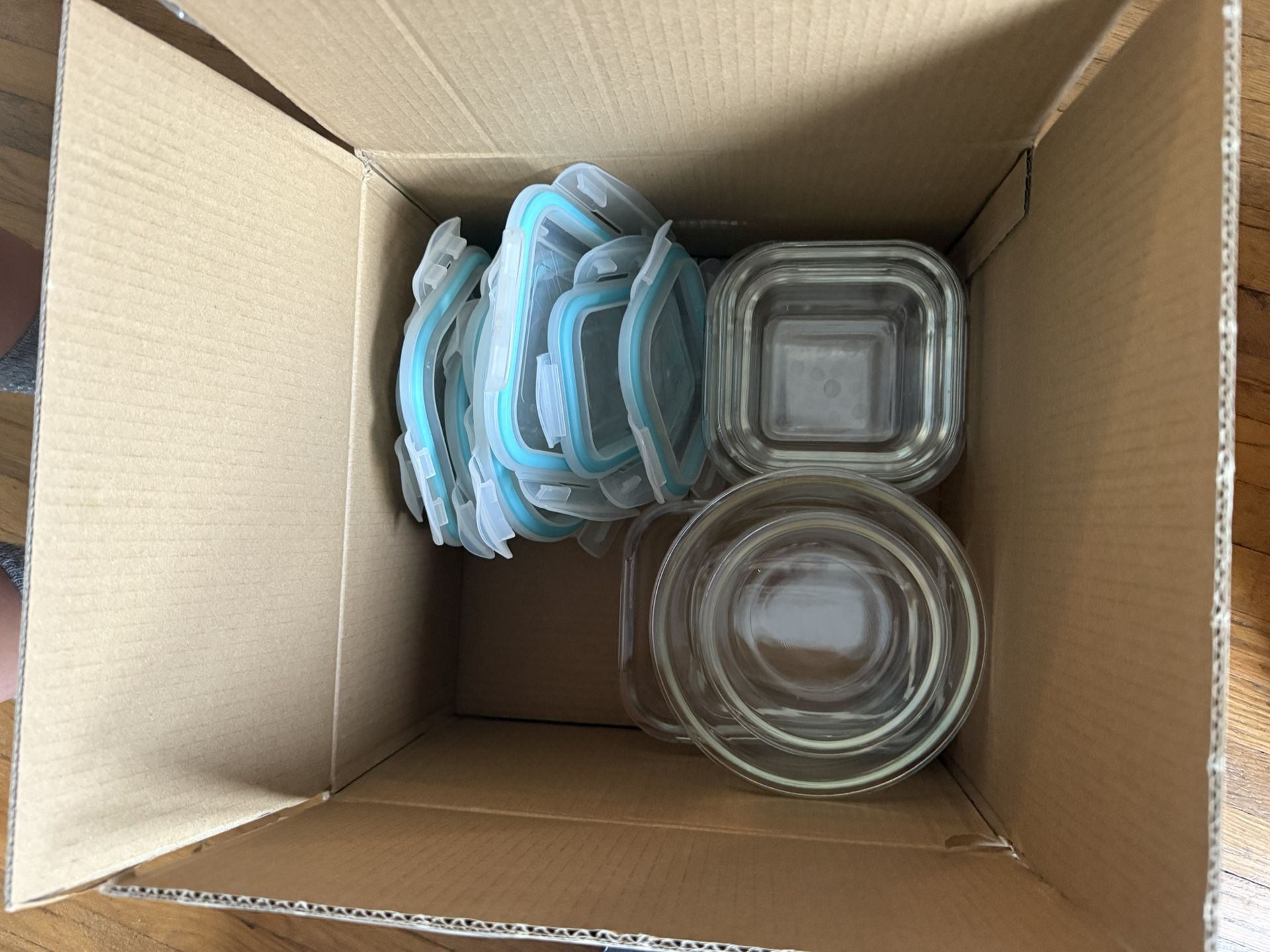 Glass Tupperware storage