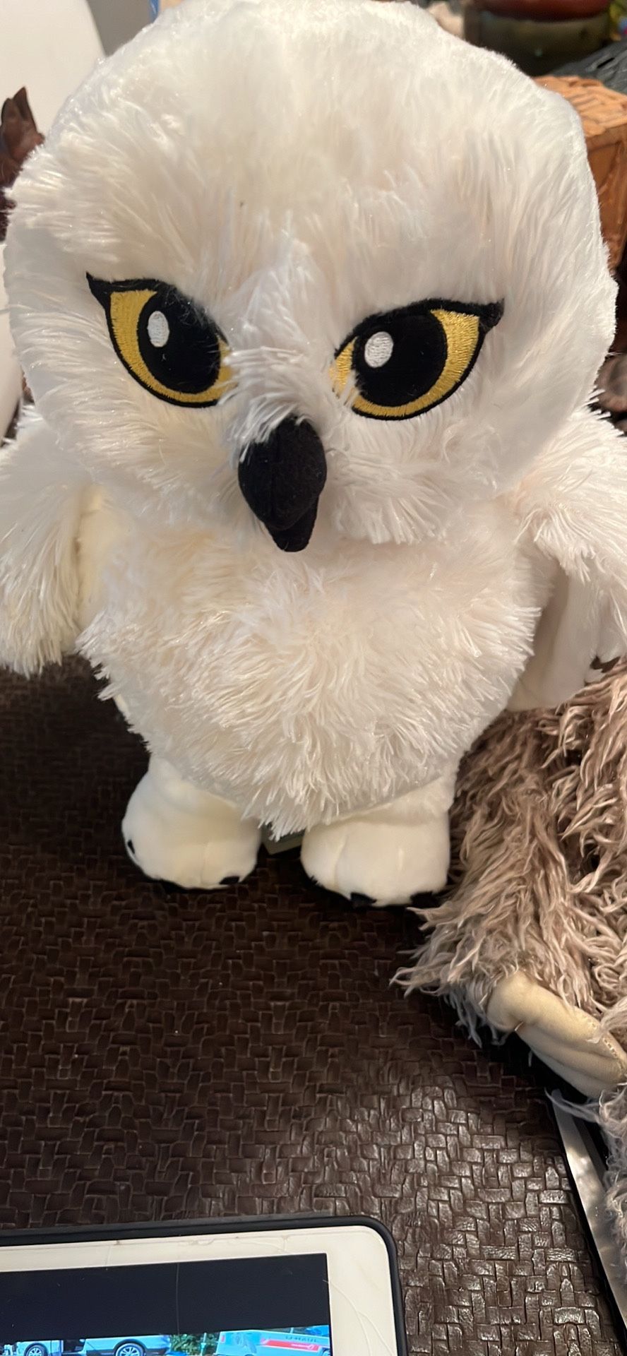 Harry Potter HEDWIG Plush Spotted Owl HOGWARTS  Build A Bear Great Condition