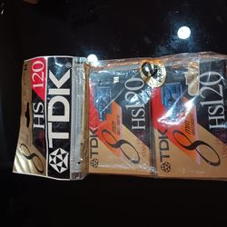 🆕2-pack- TDK 8mm video HS 120 blank Tapes 📼