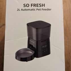 ROJECO Automatic Cat Feeders,8cup/68oz Automatic Cat Food Dispenser,Program 1-6 Meals Control,Auto Timed Cat Feeder for Dry Food,Cats and Puppy Dogs