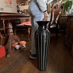 vintage Indian metal floor vase from Elegant Expressions