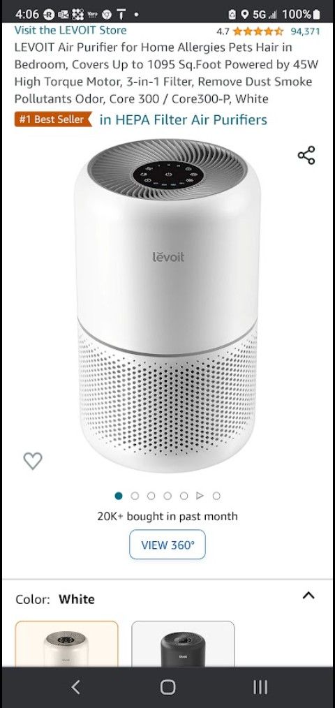 Levoit HEPA Activated Carbon Air Purifier