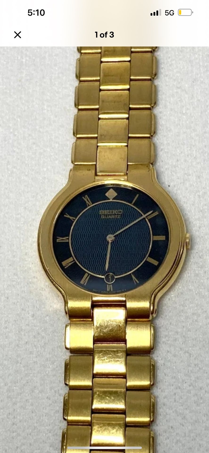 🌕⚫️Fabulous Rare Vintage Gold Plated Seiko Men Watch 80’s🌕⚫️