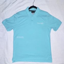 Diamond Supply Co Polo Shirt Tiffany Blue Script Logo Size Small