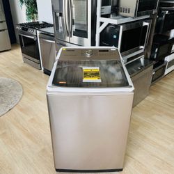 SAMSUNG 5.4 cu. ft. Top Load Washer with Super Speed in Champagne WA54RAC F6 M