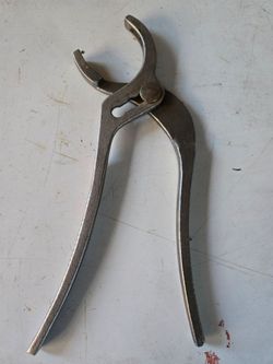 Utica 529 Aircraft Cannon Plug Slip Joint Adjustable Pliers 9" Long Vintage USA