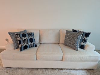 3-Seat Sofa in Cream Fabric