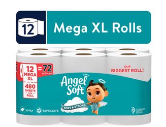 Lot of Toilet Paper 9 large Packs total 148 mega rolls = 688 regular Rolls angel Soft