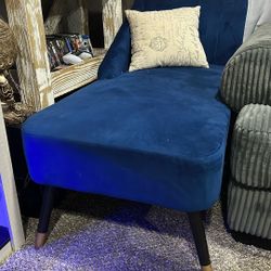 Velvet Blue Couch 