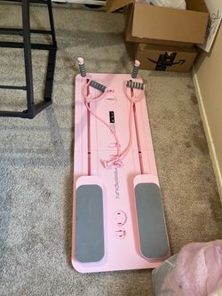 FeierRun Foldable Pilates Reformer Board with Resistance Bands
