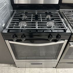 Whirlpool Gas Stove Four Burners 5.0 Cu.ft Stainless Steel 