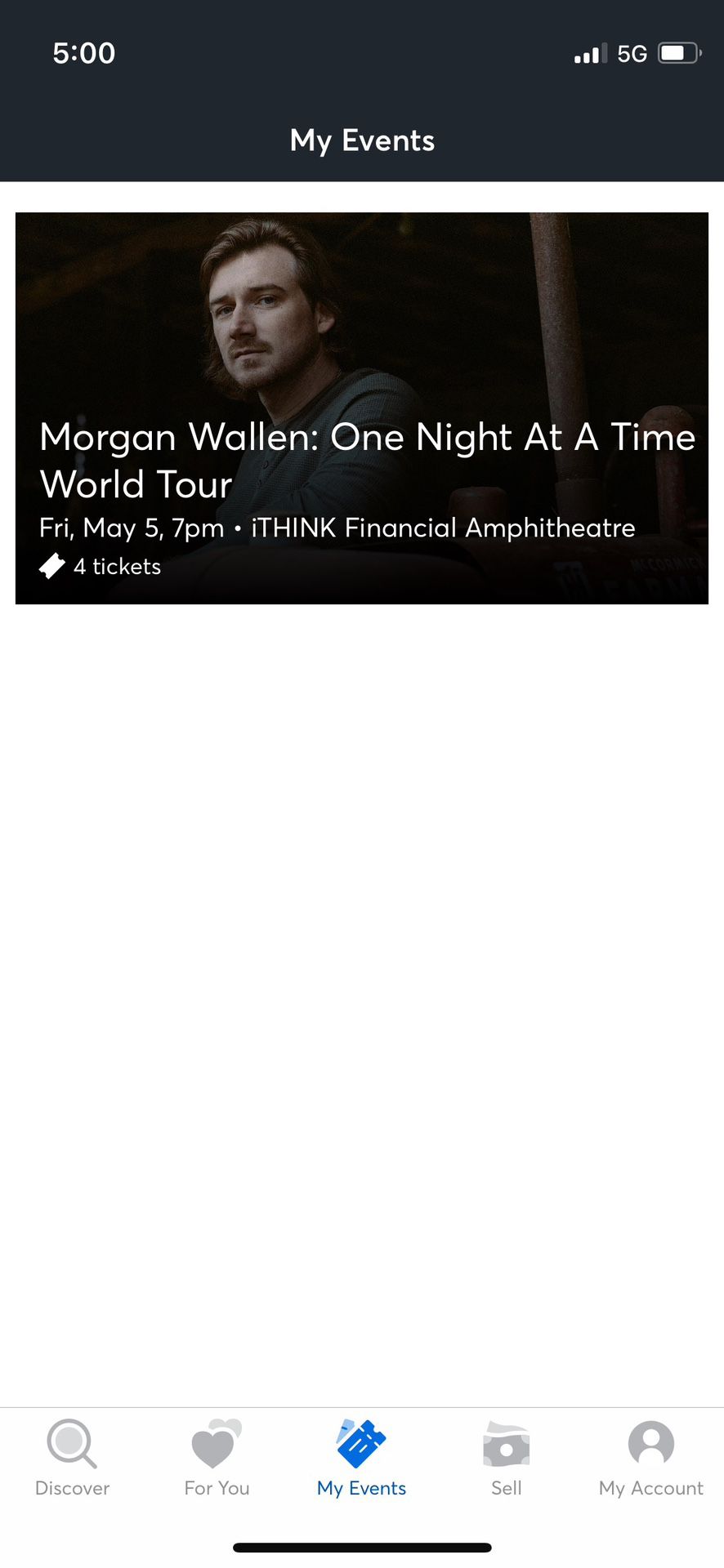 Morgan Wallen Tickets West Palm Beach $550/$525
