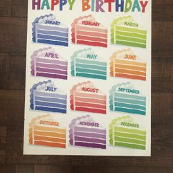 FREE Classroom Birthday Chart