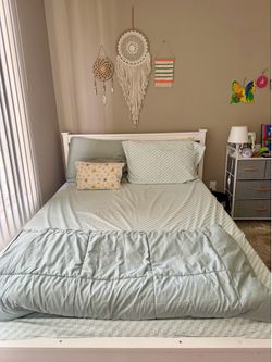 Bed frame with mattress