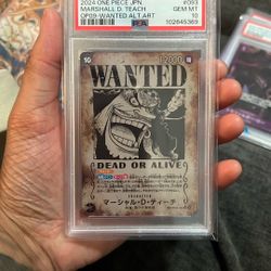 PSA 10 Teach OP09-093 Wanted SR-SPC Emperors in the New World ONE PIECE Japanese
