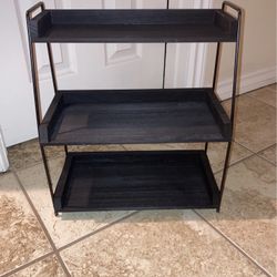 3 Tier Organizer Black Wood Brand New