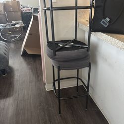 Gray cushion barstools