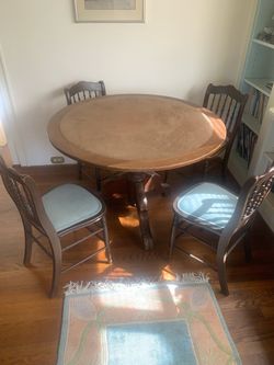 Solid Wood Card Table and Chairs