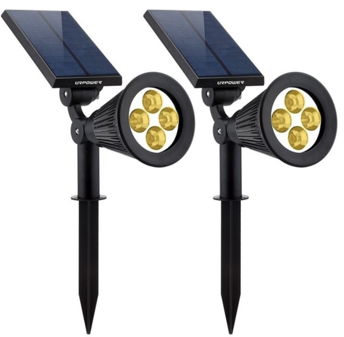 Solar Powered Outdoor LED Lights 2 pcs