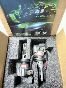 POISON SCORPION H7 LED Headlight Bulbs High Low 6500K Bright White