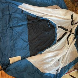 Never Used Tent- 97” By 88”, With All Pieces And Ground Sheet