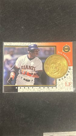 1998 Barry Bonds Pinnacle Mint Collection Card with Coin