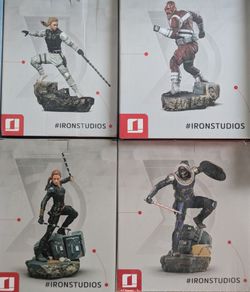Iron Studios Black Widow, Yelena, Red Guardian, and Taskmaster 1/10 scale sculptures