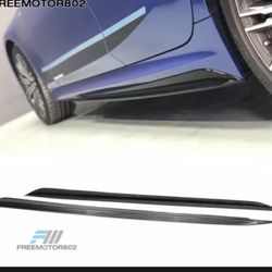 Fits 19-22 BMW G20 M Sport M-Performance Style Side Skirt Pair Real Carbon Fiber