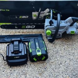 EGO POWER+ 56-volt 18-in Battery 5 Ah Chainsaw Battery Included Charger Included