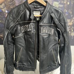 NEW Harley Davidson Women Reflective Willie G Skull Leather Jacket |  Brand New