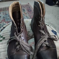 Chocolate Leather Boots 