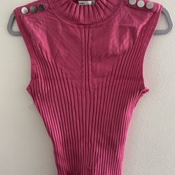 Hot pink sleeveless top