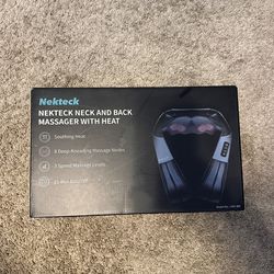 Nekteck Shiatsu Neck and Back Massager with Soothing Heat, Electric Deep Tissue 3D Kneading Massage Pillow for Shoulder, Leg, Body Muscle Pain Relief