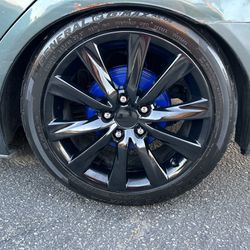 4 Rims 17” Lexus Rims Clean Repainted Black 5x114.3 Lug Pattern 