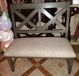 gray armchair