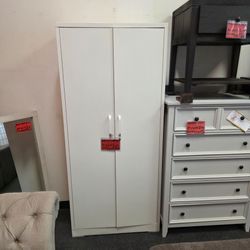 White Two-Door Storage Cabinet