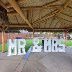 Mr & Mrs Marquee Letters 