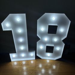 Large Numbers 18th bday decoration