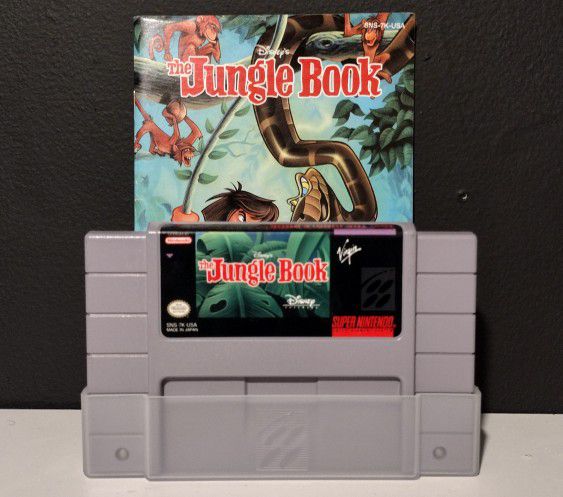 Super Nintendo Game The Jungle Book Plus Manual 