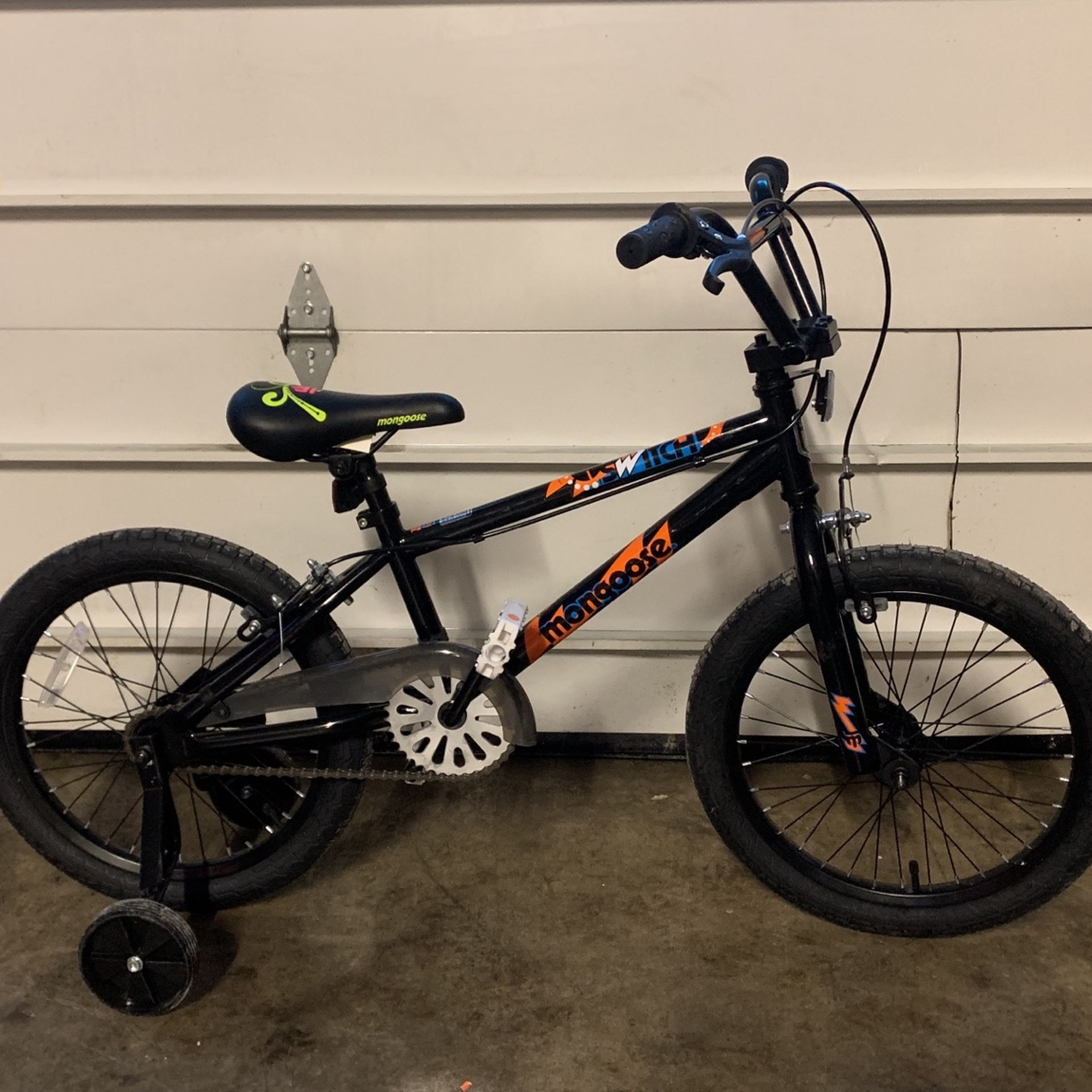 Mongoose Switch Freestyle BMX Bike, 18-inch wheels, single speed, Black