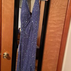 Nightgown In Tones Of Blue And Soft Lilac