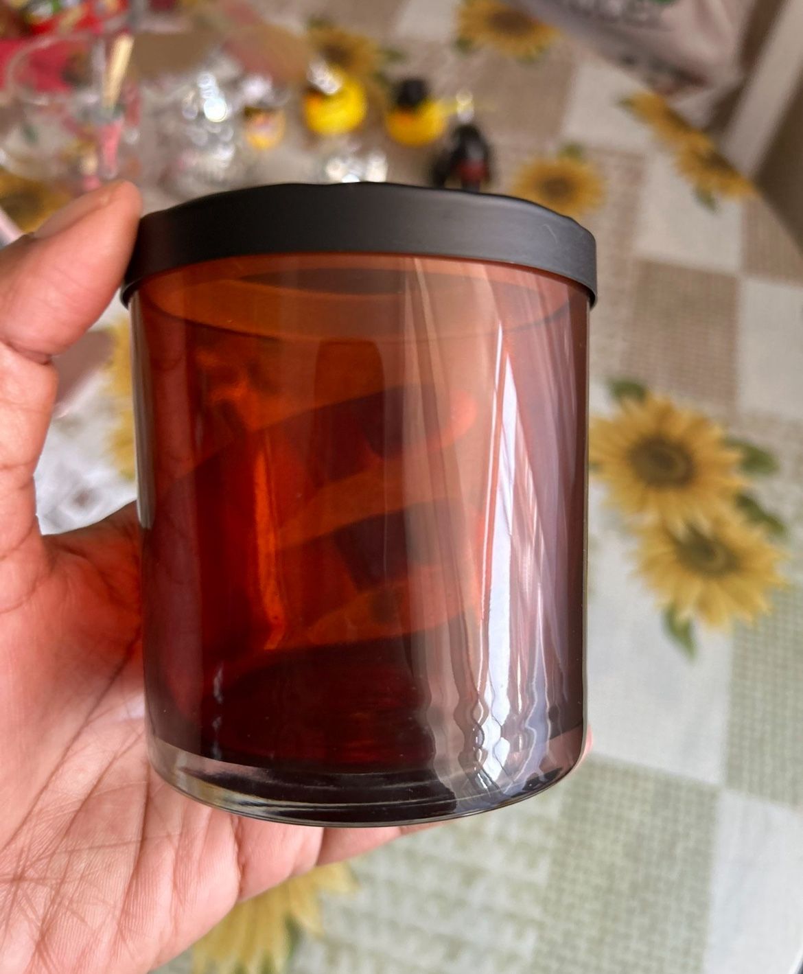 36 Amber Candle Jars With Lids
