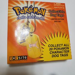 Vintage Collectible Pokémon Dog Tags Box Set