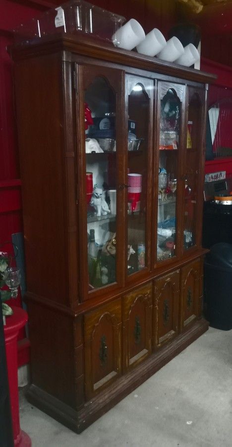 Glass Wooden Cabinet 