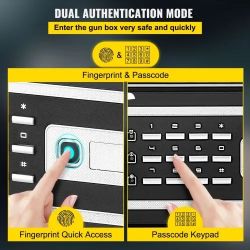 Safe Box, 1.7 CU.FT Fingerprint Safe Box for Money with 2 Keys & Digital Keypad, Q235 Steel Safe Box for Storing Cash, Jewelry, Pistols, Documents, Wa
